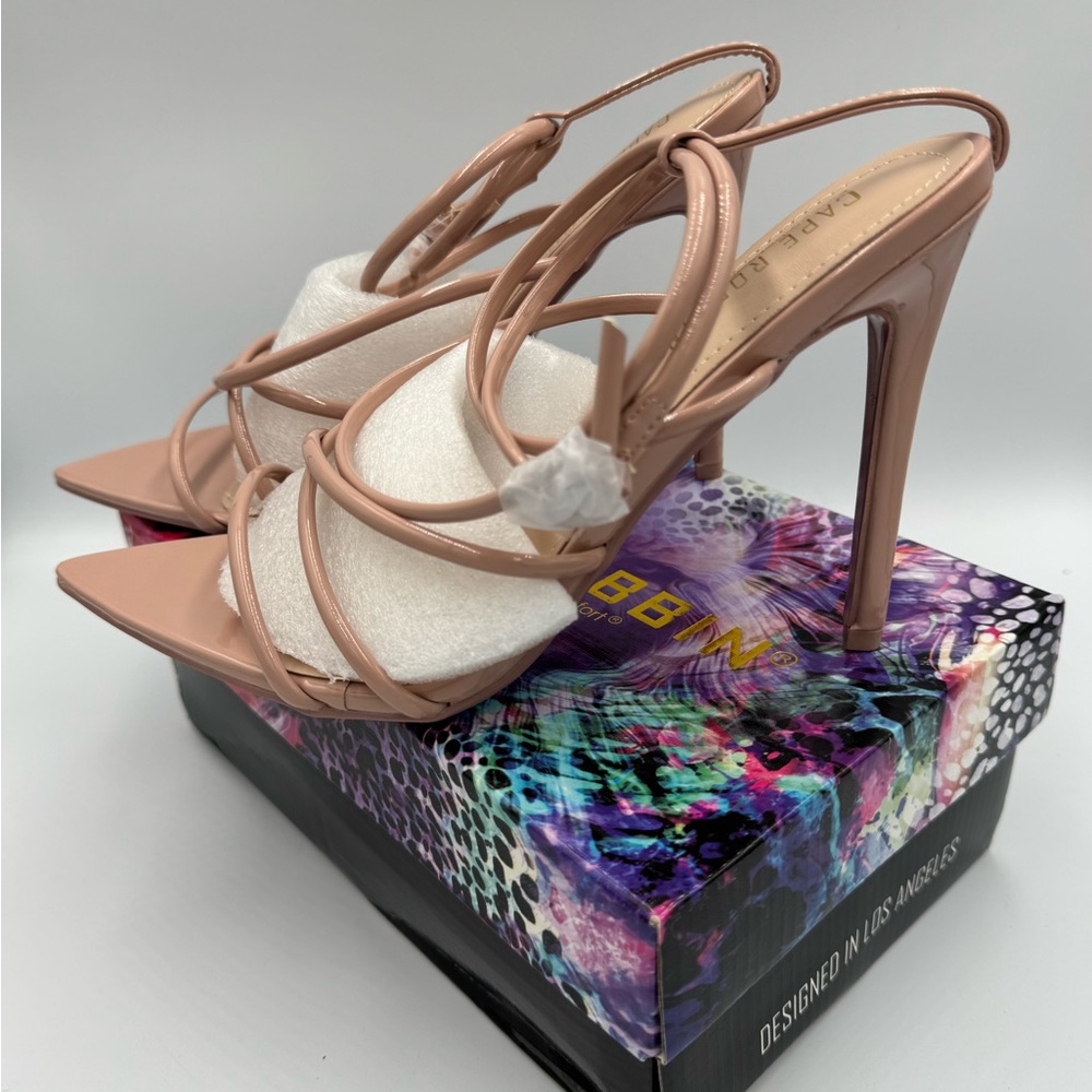 Cape Robbin Blush Strappy Heels 8.5 women’s strappy heels pointy open toe